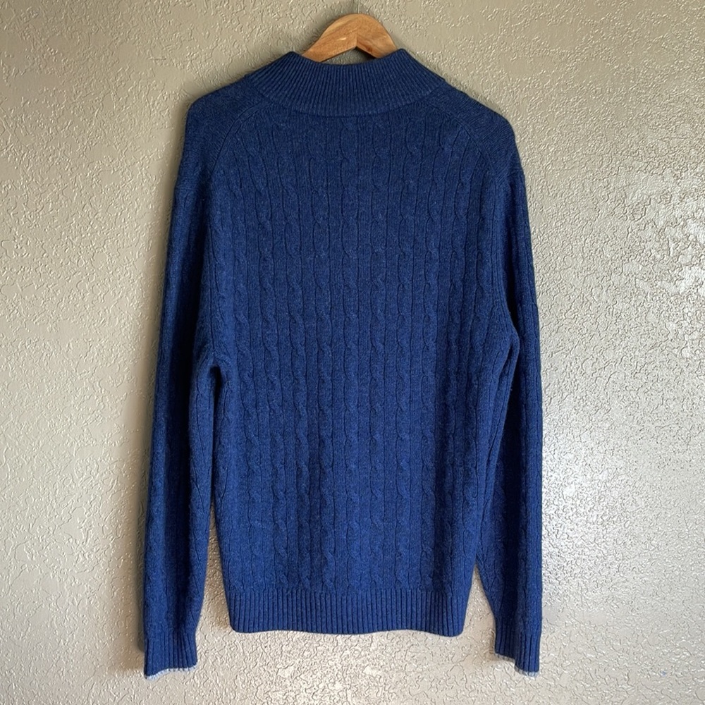 DANIEL CREMIEUX CASHMERE Mock Cable Knit Sweater Medium INVM7 - Picture 5 of 7